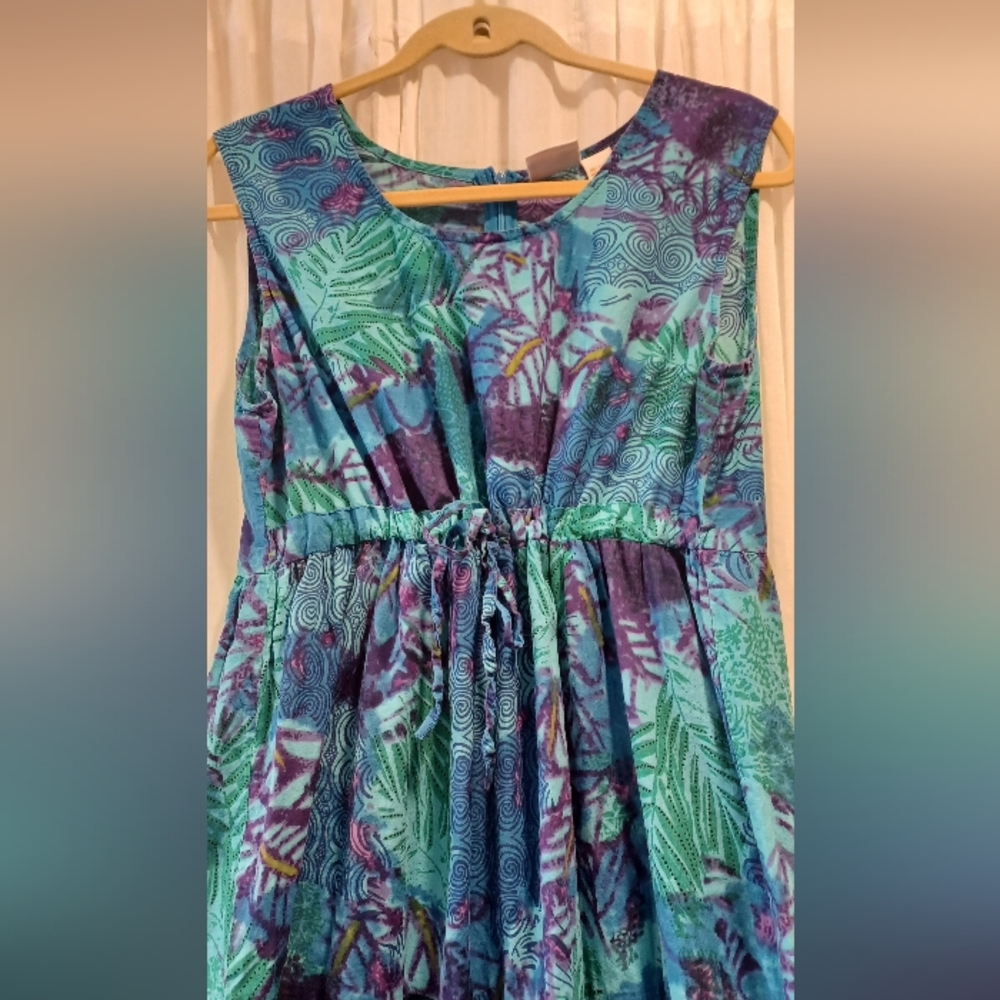 Vtg Boho Hippie Cotton Dress - Picture 4 of 6